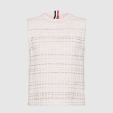 톰브라운 시어서커 니트 자카드 쉘 탑