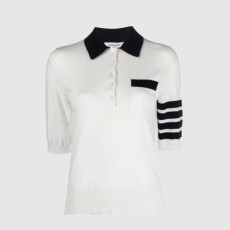 톰브라운 코튼 헥터 포인텔 사선 폴로