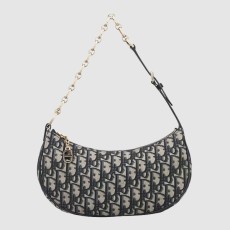 디올 오블리크 자카드 체인 토트백