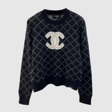 샤넬 프린트 니트 톱