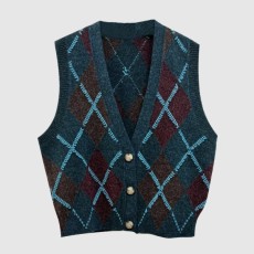 샤넬 프린트 니트 톱