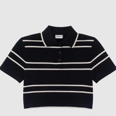 생로랑 스트라이프 로고 폴로셔츠 반팔