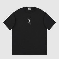 생로랑 로고 프린트 반팔