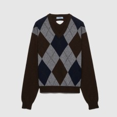 프라다 브이넥 캐시미어 스웨터