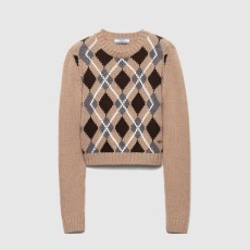 프라다 캐시미어 크루넥 스웨터