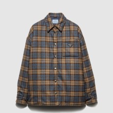 프라다 체크 울 트윌 럼버잭 재킷