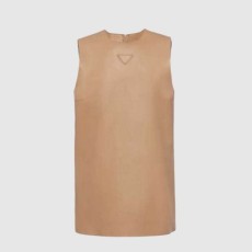 프라다 스트래치 나파 레더 탑