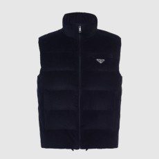 프라다 로고 쇼트 코트