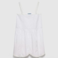 프라다 자수 룩 패브릭 미니 드레스