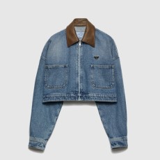 프라다 크롭 데님 재킷