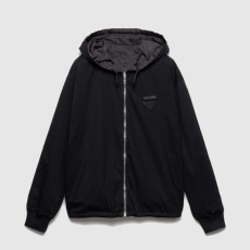 프라다 리버서블 저지 후디