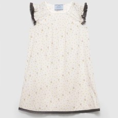 프라다 프린트 코튼 바티스트 미니드레스