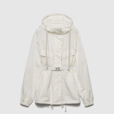 프라다 코튼 크로셰 미니 드레스