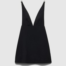 프라다 자수 장식의 미니 드레스